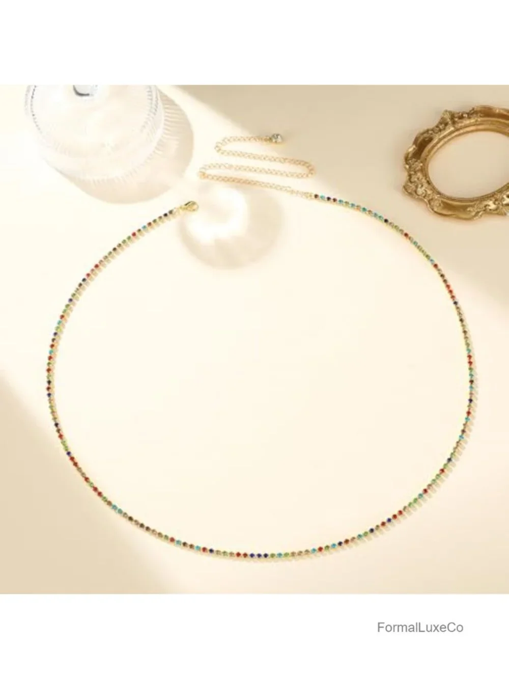 Two-Piece Rhinestone Chain Belts Set – Adjustable Crystal Body Chain for Dresses